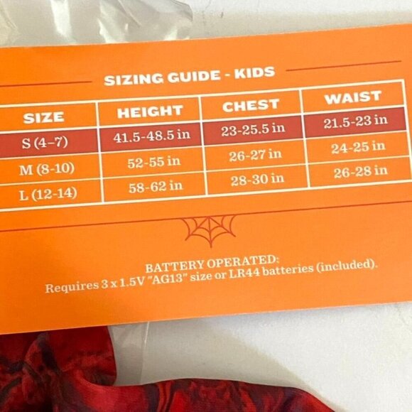 Target Kids' Light Up Red Dragon Halloween Costume Jumpsuit Mask Wings Size Sm - Picture 10 of 11